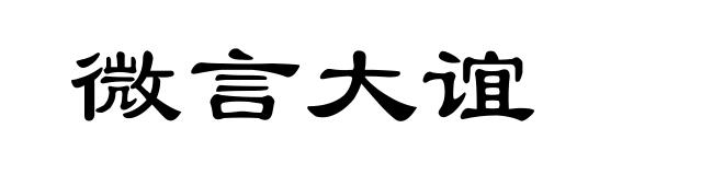 微言大谊