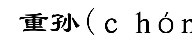 重孙(ｃｈóｎｇ-)