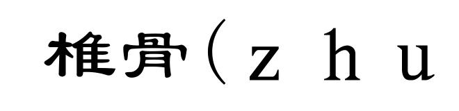 椎骨(ｚｈｕī－)