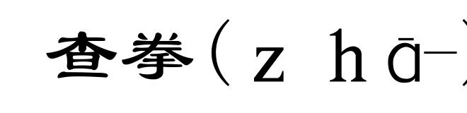 查拳(zhā-)