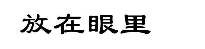放在眼里