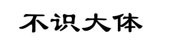 不识大体