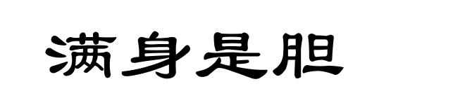 满身是胆