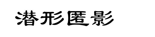 潜形匿影