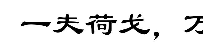 一夫荷戈，万夫莫前