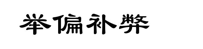 举偏补弊