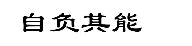 自负其能