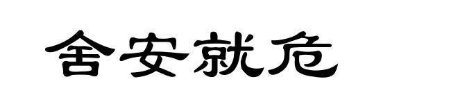 舍安就危