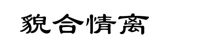 貌合情离
