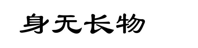 身无长物