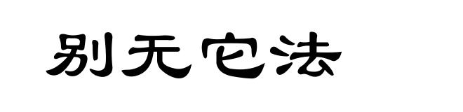 别无它法
