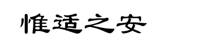 惟适之安