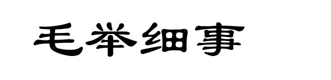 毛举细事