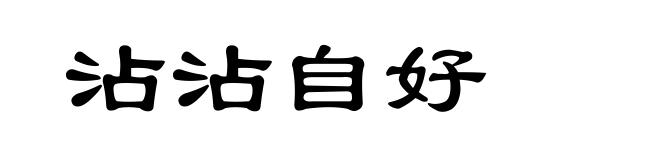 沾沾自好