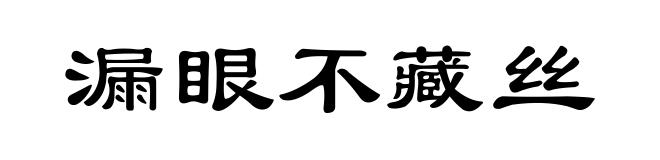 漏眼不藏丝