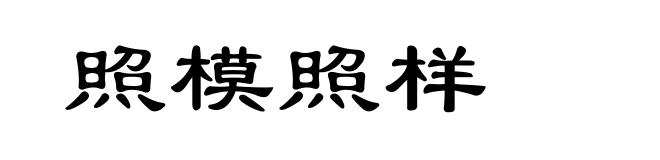 照模照样