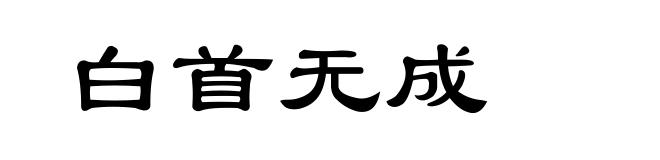 白首无成