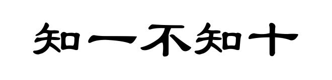 知一不知十