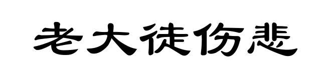 老大徒伤悲