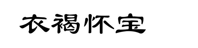 衣褐怀宝