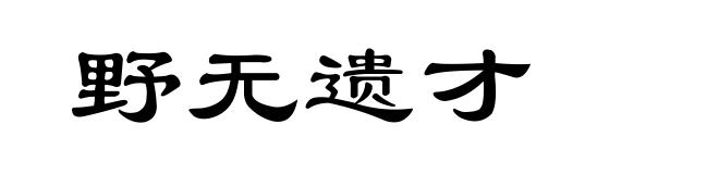 野无遗才