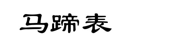 马蹄表