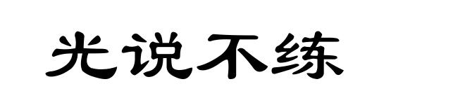 光说不练