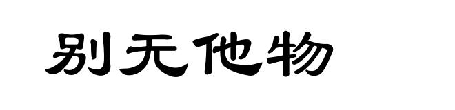 别无他物
