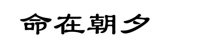 命在朝夕