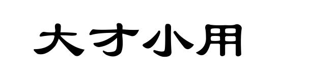 大才小用