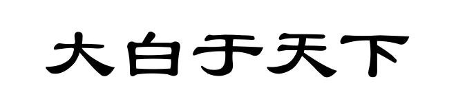 大白于天下
