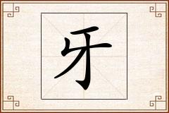 牙怎么写