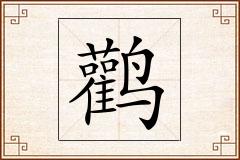 鹳怎么写