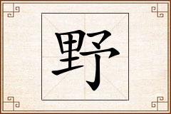 野怎么写