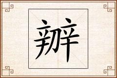 辧怎么写