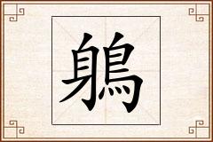 鵢怎么写