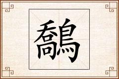 鷮怎么写