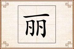丽怎么写